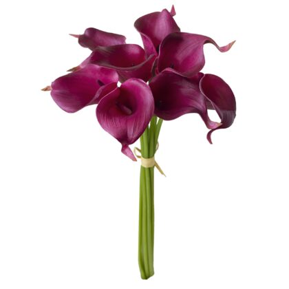 RAMALHETE CALLA X 8 PU TOQUE REAL PINK - ALT 32 CM (CF006-PK)