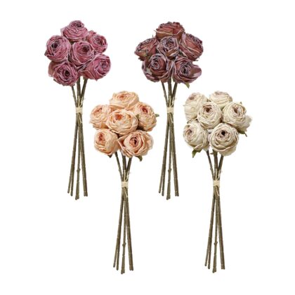 RAMALHETE DE MINI ROSA TOQUE SECO (4 CORES) - ALT 30 CM (GJ052)