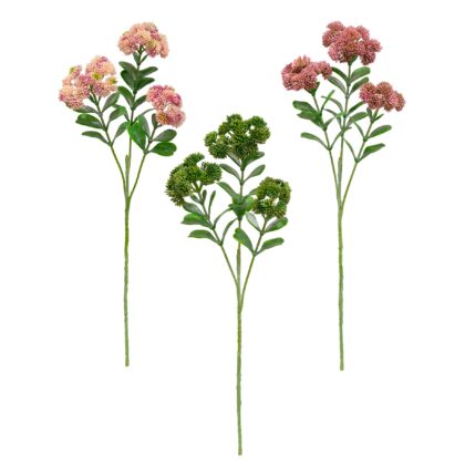 HASTE SEDUM SILICONE (3 CORES) - ALT 56 CM (HF209)