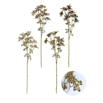 HASTE BERRY COM FOLHA DE SILICONE (4 CORES) - ALT 60 CM (HF222)