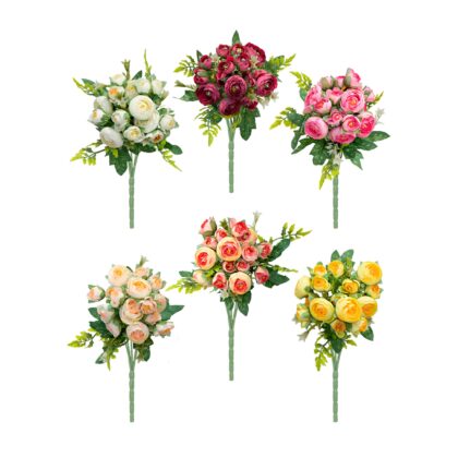 BUQUE MINI CAMELIA (6 CORES) - ALT 30 CM (HS202)