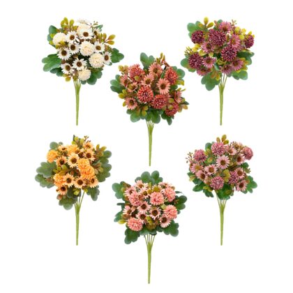 BUQUE MARGARIDA COM CRAVO (6 CORES) - ALT 30 CM (HS204)