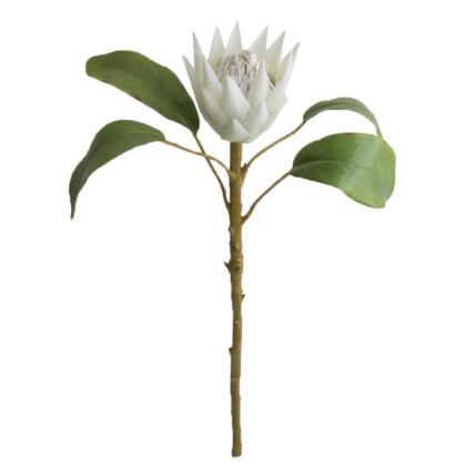 HASTE DE PROTEA BRANCA 3D - ALT 51 CM (MS002-BR)