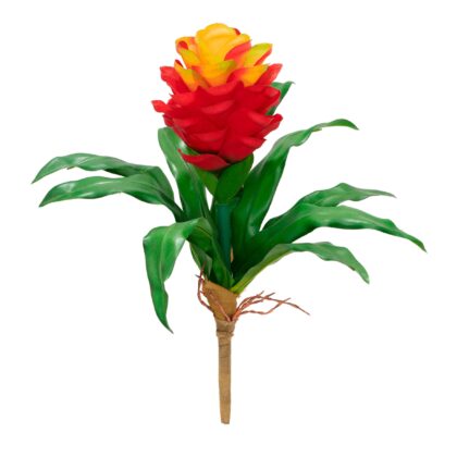 HASTE BROMELIA TOQUE REAL COM 9 FOLHAS - ALT 35 CM (MX203)