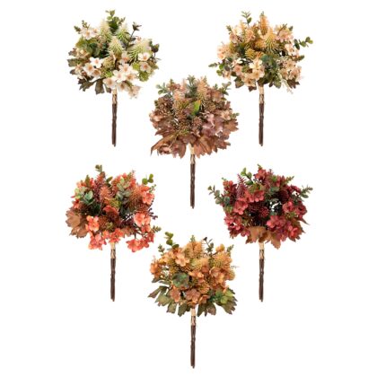 RAMALHETE COM BERRY E AZEVINHO (6 CORES) - ALT 30 CM (MX709)