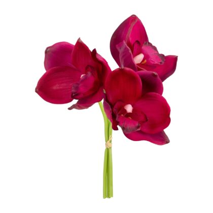 R. ORQUIDEA CYMBIDIUM SILICONE X3 - ALT 23 CM (SC012-PK)
