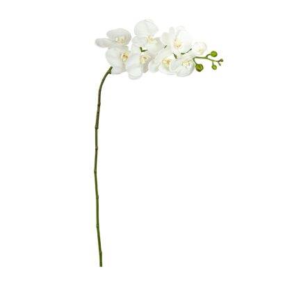 HASTE ORQUIDEA PHALAENOPSIS X 7 BRANCA - ALT 90 CM (SF207-BR)