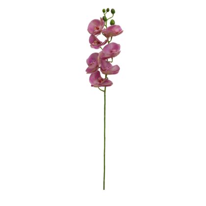 HASTE ORQUIDEA PHALAENOPSIS ROSA X 7 3D TOQUE REAL - ALT 75 CM (SH388-RS)