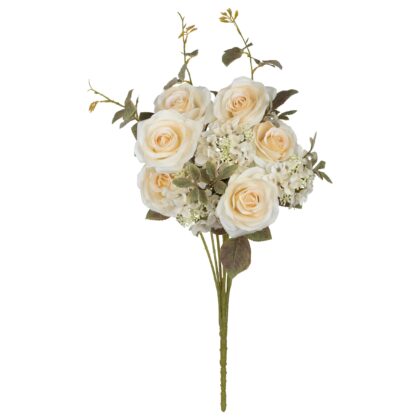 BUQUE ROSA DIANA COM HORTENSIA PROTECAO UV - ALT 55 CM (SH553-1)