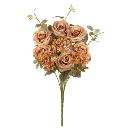 BUQUE ROSA DIANA COM HORTENSIA PROTECAO UV - ALT 55 CM (SH553-4)