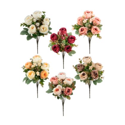 BUQUE DE ROSA (6 CORES) - ALT 30 CM (SH727)