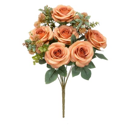 BUQUE ROSA COM BERRY X9 - ALT 45 CM (SH758-2)