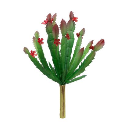 HASTE CACTO X 12 COM FLOR - ALT 18 CM (SJ118)