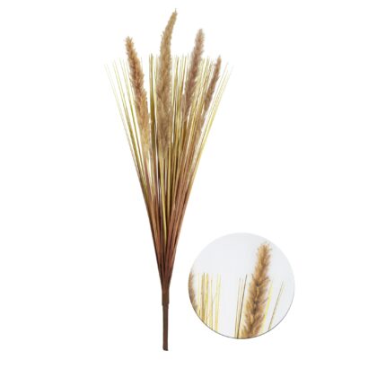 HASTE CAPIM OUTONADO COM PLUMA X 4 - ALT 78 CM (SJ317)