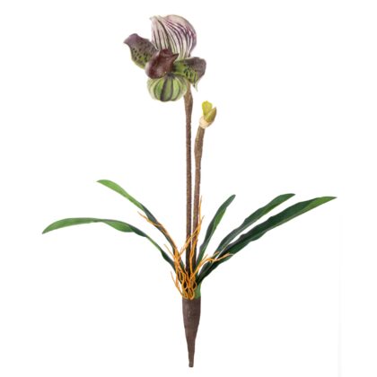 HASTE ORQUIDEA CYPRIPEDIUM 3D - ALT 50 CM (XF008-3)