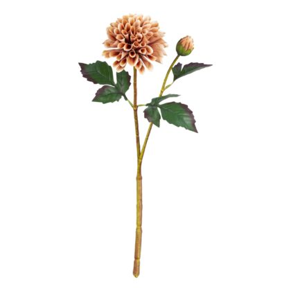 HASTE DALIA COM BOTAO CARAMELO - ALT 52 CM (XF012-3)