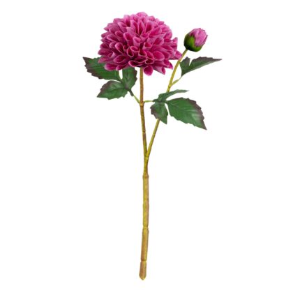 HASTE DALIA COM BOTAO MAGENTA - ALT 52 CM (XF012-4)