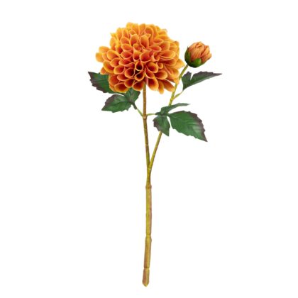 HASTE DALIA COM BOTAO LARANJA - ALT 52 CM (XF012-5)