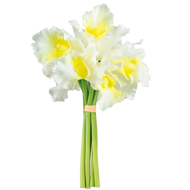 RAMALHETE CYMBIDIUM BRANCO SILICONE - ALT 55 CM (MX848-1)