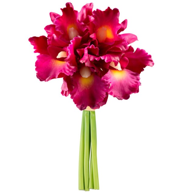 RAMALHETE CYMBIDIUM MAGENTA SILICONE - ALT 25 CM (MX848-2)