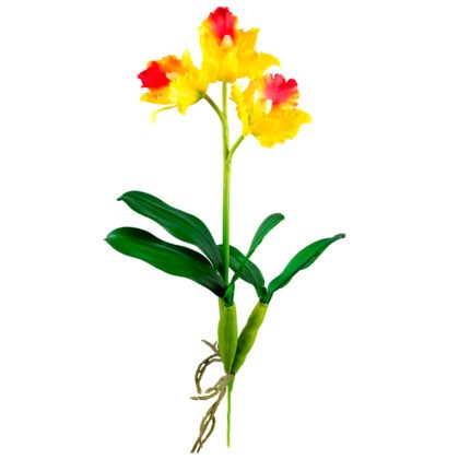 HASTE CYMBIDIUM AMARELO SILICONE - ALT 55 CM (MX849-3)