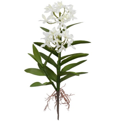 H. ORQUIDEA EPIDENDRUM TOQUE REAL BRANCA - ALT 48 CM (SF347-2)