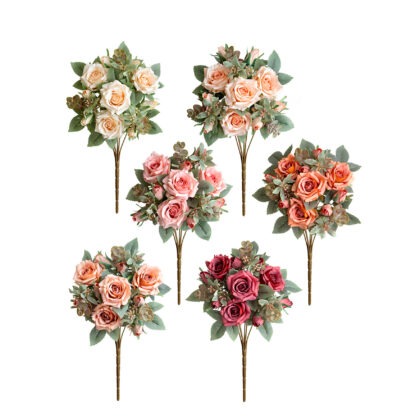 BUQUE DE ROSA (6 CORES) X7 - ALT 35 CM (SH755)