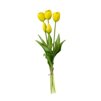 RAMALHETE TULIPA TOQUE REAL AMARELO - ALT 40 CM (SY033-AM)