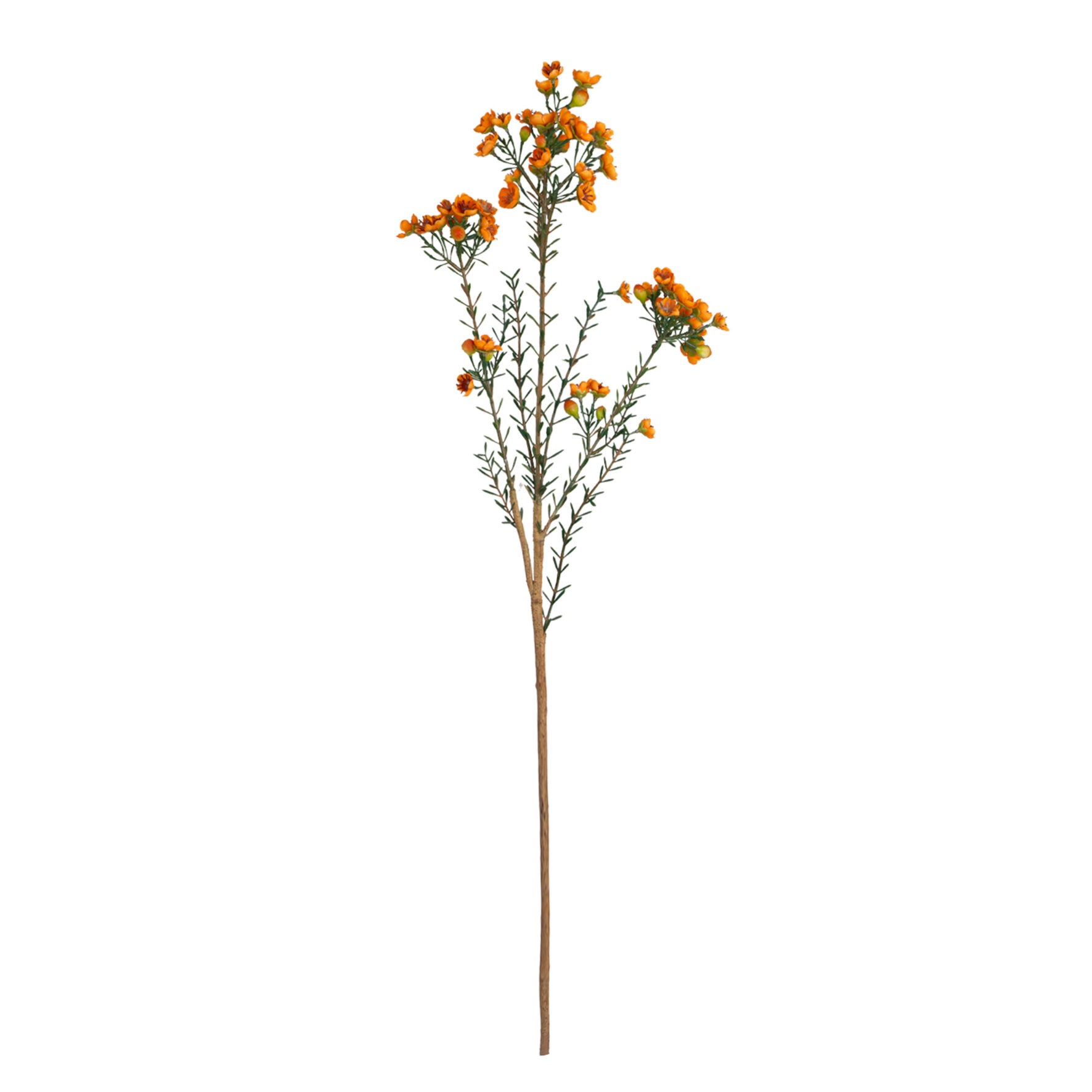 HASTE FLOR DE CERA LARANJA - ALT 75 CM (MX933-3)
