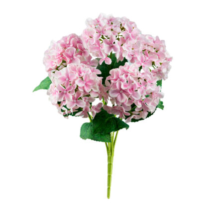 BUQUÊ HORTÊNSIA ROSA X 5 PROTEÇÃO UV - ALT 42 CM (SH569-RS)