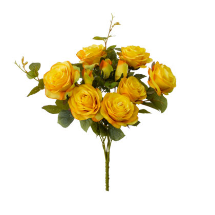 B. ROSA DIANA AMARELA X 10 (7 ABERTA E 3 BOTOES) - ALT 50 CM (SH367-AM)