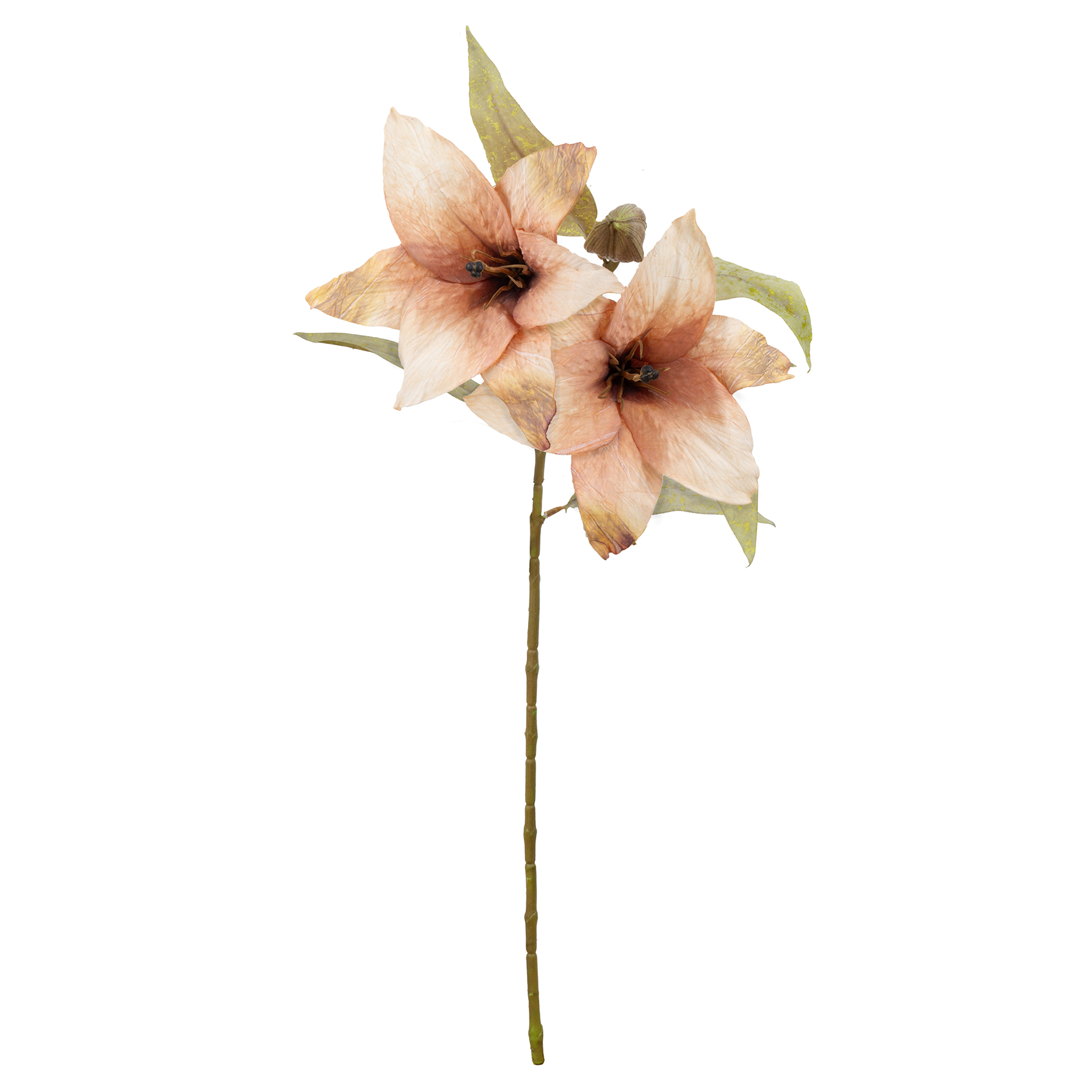 HASTE LIRIO VINTAGE SALMAO X2 - ALT 60 CM (BC030-3)