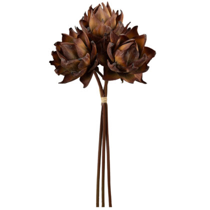 RAMALHETE PROTEA TERRACOTA X3 - ALT 35 CM (MX856-2)